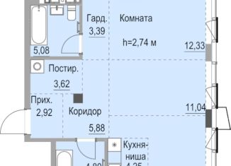 Продаю квартиру студию, 65.5 м2, Ижевск, улица Карла Маркса, 259, ЖК Республика