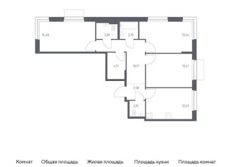Продаю 3-комнатную квартиру, 78.6 м2, поселение Кокошкино, жилой комплекс Новое Внуково, к32