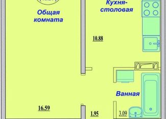Однокомнатная квартира на продажу, 40 м2, Новосибирск, метро Золотая Нива, улица Татьяны Снежиной