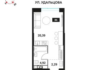 Продам однокомнатную квартиру, 27.6 м2, Москва, район Раменки, Мичуринский проспект, вл45