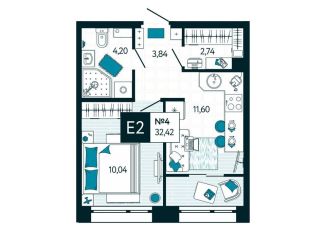 1-комнатная квартира на продажу, 32.4 м2, Тульская область