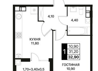 Продается 2-ком. квартира, 32.9 м2, Ростовская область