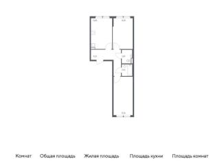 Продается двухкомнатная квартира, 57.4 м2, село Остафьево, жилой комплекс Остафьево, к23