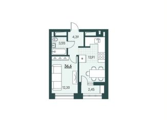 Продаю однокомнатную квартиру, 36.6 м2, Курганская область
