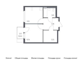Продам однокомнатную квартиру, 36.5 м2, Москва, жилой комплекс Остафьево, к22
