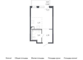Квартира на продажу студия, 24.8 м2, Тюменская область, жилой комплекс Чаркова 72, 1.1