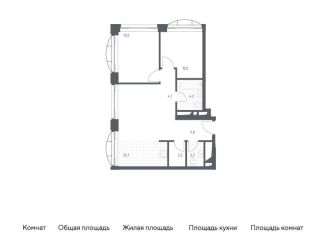 Продается 1-комнатная квартира, 59.5 м2, Москва, жилой комплекс Новоданиловская 8, к3