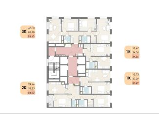 Продается 1-комнатная квартира, 34.4 м2, Московская область, Новорязанское шоссе, 6