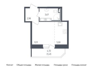 Квартира на продажу студия, 22.2 м2, Санкт-Петербург, жилой комплекс Живи в Рыбацком, 5, муниципальный округ Рыбацкое