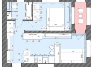 Продам квартиру студию, 44.8 м2, Тюмень, улица Федюнинского, 30к9, ЖК Ожогино