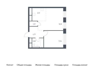 Продам 1-комнатную квартиру, 43.4 м2, Балашиха, жилой квартал Новоград Павлино, к8