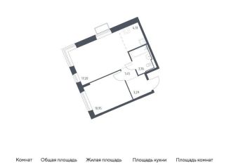 Продажа 1-комнатной квартиры, 40.8 м2, Москва