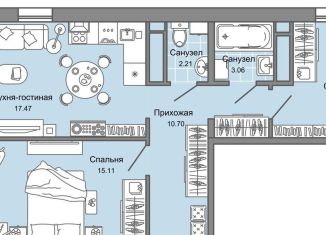 3-ком. квартира на продажу, 62 м2, Ульяновская область, жилой комплекс Юлла, 2