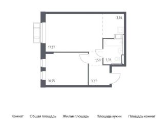 Продается 2-комнатная квартира, 40.6 м2, Московская область
