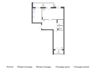 Продам 2-комнатную квартиру, 75 м2, посёлок Жилино-1, 2-й квартал, 1