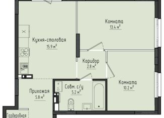 Продажа 2-ком. квартиры, 55.1 м2, село Первомайский, ЖК Город Оружейников, жилой комплекс Город Оружейников, 21