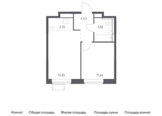 Продажа 2-комнатной квартиры, 37.5 м2, Москва, жилой комплекс Алхимово, 16