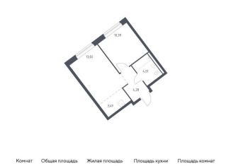 Продается однокомнатная квартира, 36 м2, Московская область
