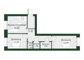 Продам двухкомнатную квартиру, 58.9 м2, Екатеринбург, метро Чкаловская