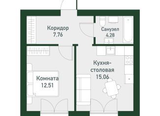 Продажа 1-ком. квартиры, 38.7 м2, Екатеринбург