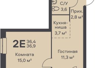 Продажа двухкомнатной квартиры, 36.9 м2, Пермь, Орджоникидзевский район