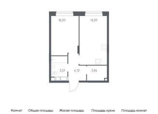Продажа 1-ком. квартиры, 35.6 м2, Московская область