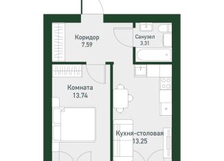Продается однокомнатная квартира, 38.3 м2, Свердловская область