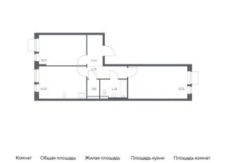 Продается двухкомнатная квартира, 59.9 м2, Московская область, жилой комплекс Квартал Авиаторов, к8