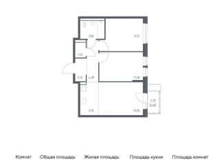 Продаю 2-комнатную квартиру, 53.8 м2, Балашиха, жилой комплекс Квартал Авиаторов, к8