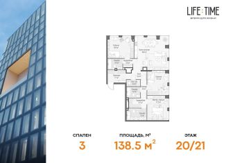 Продажа 4-комнатной квартиры, 138.5 м2, Москва, метро Беговая