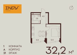 Продается 1-ком. квартира, 32.2 м2, Москва, Хорошевский район