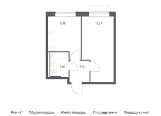 Продается однокомнатная квартира, 34.7 м2, поселение Кокошкино, жилой комплекс Новое Внуково, к27