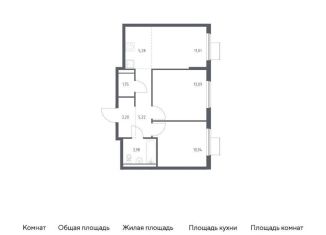 Продается 2-комнатная квартира, 54.5 м2, Ленинский городской округ, жилой комплекс Горки Парк, 8.2, ЖК Горки Парк