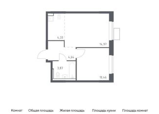 Продаю двухкомнатную квартиру, 38.3 м2, Московская область