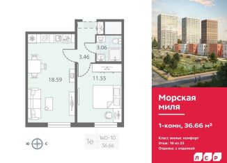 Продажа однокомнатной квартиры, 36.7 м2, Санкт-Петербург, Красносельский район