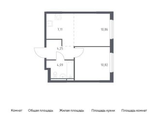 Продам однокомнатную квартиру, 37.1 м2, Московская область