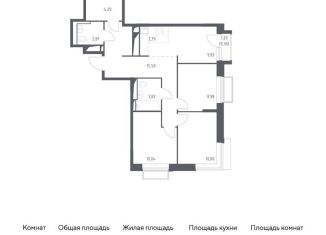Продажа 3-комнатной квартиры, 68.5 м2, Московская область, жилой комплекс Долина Яузы, 1