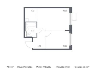 Продам 1-комнатную квартиру, 40.8 м2, Московская область