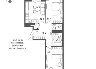 Продам двухкомнатную квартиру, 67.6 м2, Санкт-Петербург, Измайловский бульвар, 11, Адмиралтейский район