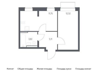 Продажа 1-комнатной квартиры, 33.2 м2, Москва