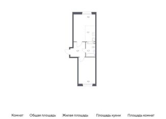 Однокомнатная квартира на продажу, 46.6 м2, деревня Столбово, проспект Куприна, 30к9