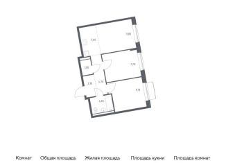 Продам двухкомнатную квартиру, 52.8 м2, Москва