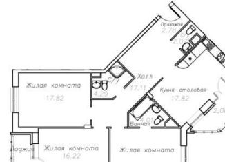Продажа трехкомнатной квартиры, 102.1 м2, село Ангелово, жилой комплекс Ангелово-Резиденц, 58
