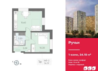 Продается 1-комнатная квартира, 34.2 м2, Санкт-Петербург, метро Гражданский проспект