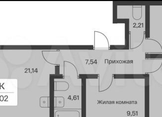 Продается четырехкомнатная квартира, 71 м2, городской посёлок Янино-1