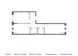 Двухкомнатная квартира на продажу, 57.5 м2, Москва, Молжаниновский район, жилой комплекс Молжаниново, к5