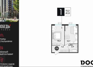 Продается 1-комнатная квартира, 41 м2, Краснодар, Прикубанский округ