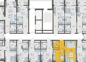 Продажа 1-комнатной квартиры, 38.9 м2, Сочи, ЖК Кислород, Ясногорская улица, 16/2к1