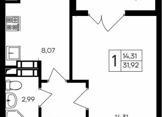 Продажа 1-ком. квартиры, 31.9 м2, Крым