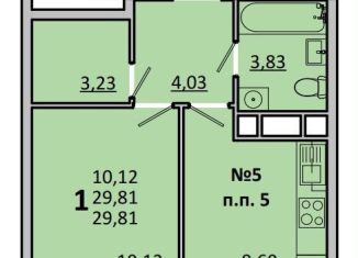 1-ком. квартира на продажу, 29.8 м2, Одинцово, Белорусская улица, 5